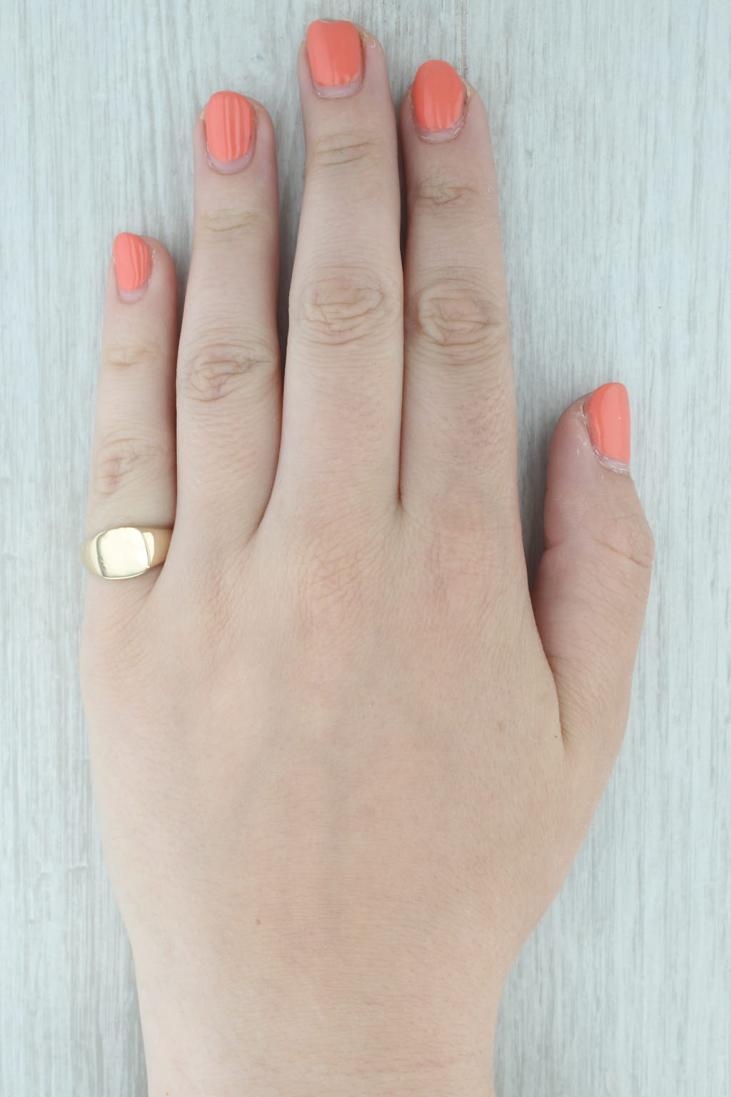 Engravable Signet Ring 14k Yellow Gold Size 7 Vintage