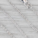 Cultured Black Pearl Diamond Pendant Necklace 14k White Gold 16.25" Cable Chain