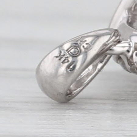 0.26ctw Diamond Cluster Circle Pendant 14k White Gold Small Drop