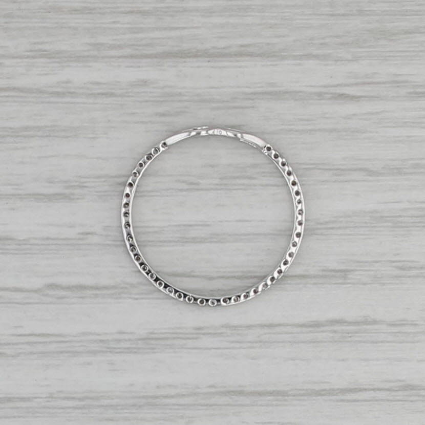 0.20ctw Diamond Eternity Circle Pendant 14k White Gold Floating Drop