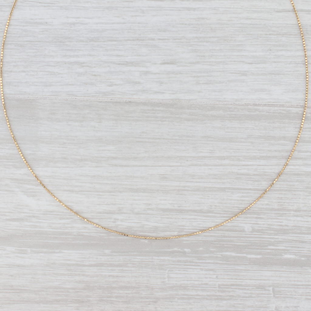 Light Gray Bead Chain Collar Necklace 18k Yellow Gold 16"-18" Adjustable