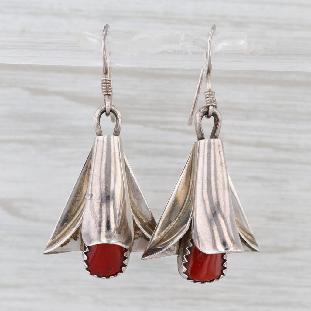 Yazzie Native American Squash Blossom Necklace Earrings Set Sterling Silver
