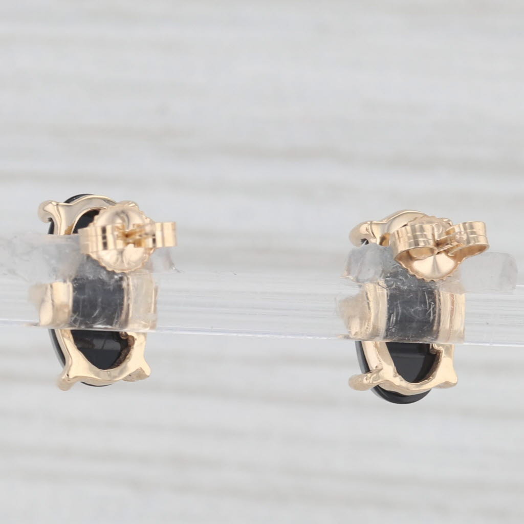 Light Gray Onyx Cubic Zirconia Heart Stud Earrings 10k Yellow White Gold