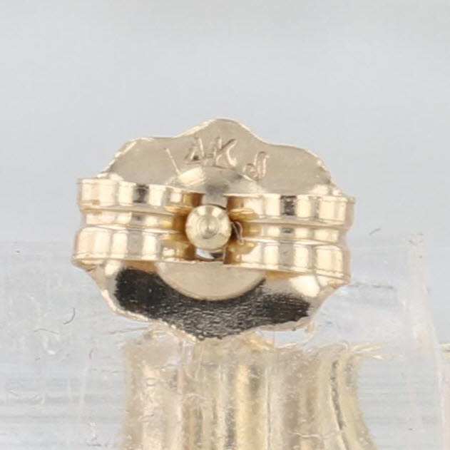 Beveled Drop Stud Earrings 14k Yellow Gold Studs