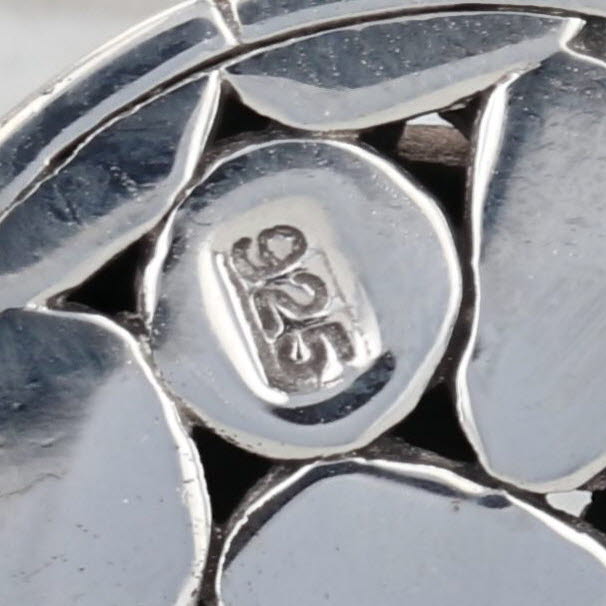 John Hardy Kali Earrings Sterling Silver Clip On Omega Back Statement