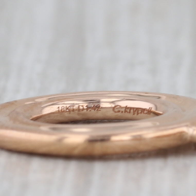 Charles Krypell Diamond Graduated Barrel Birdage Bracelet 18k Rose Gold 7.25"