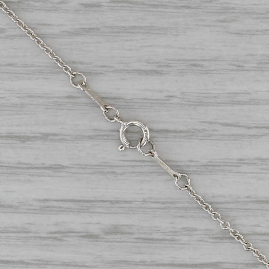 Tiffany & Co 1837 2001 Bar Pendant Necklace w/ Pouch Sterling Silver 18" Chain