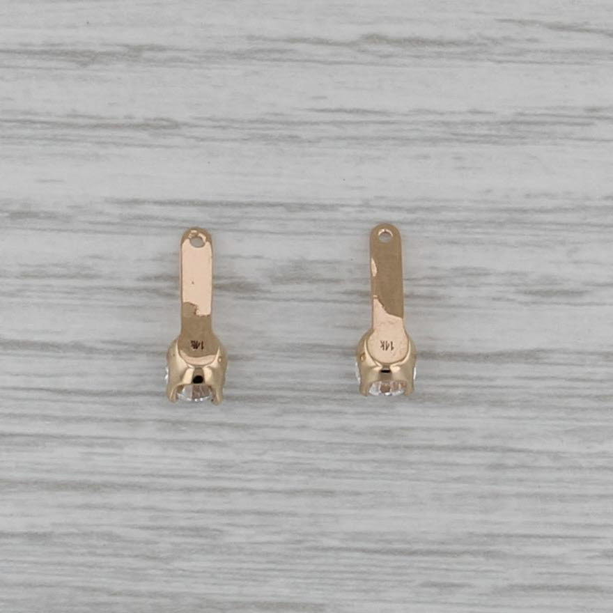 0.81ctw Diamond Earring Enhancer Drops for Stud Earrings 14k Yellow Gold