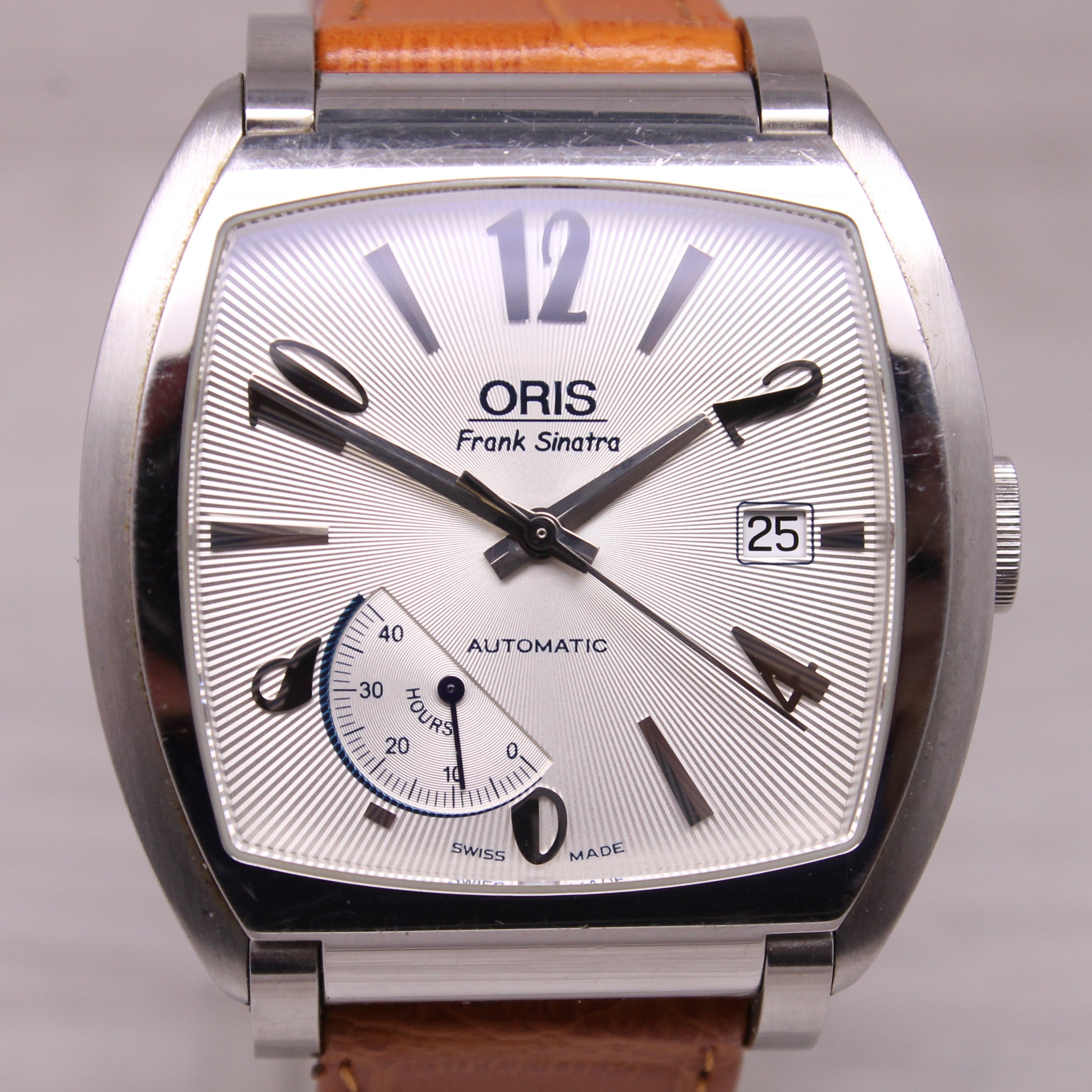 Oris Frank Sinatra Limited Edition Mens 39mm Steel Automatic Watch Power Reserve