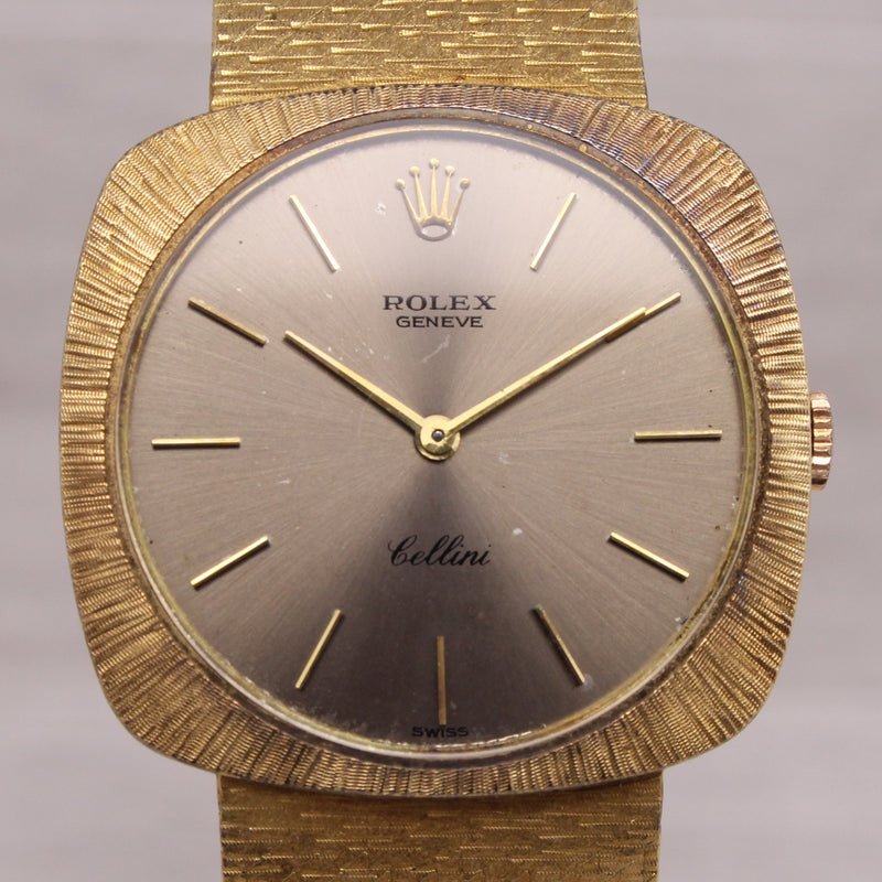 Vintage 1970 s Rolex Cellini 18k Mens Yellow Gold Manual Heavy