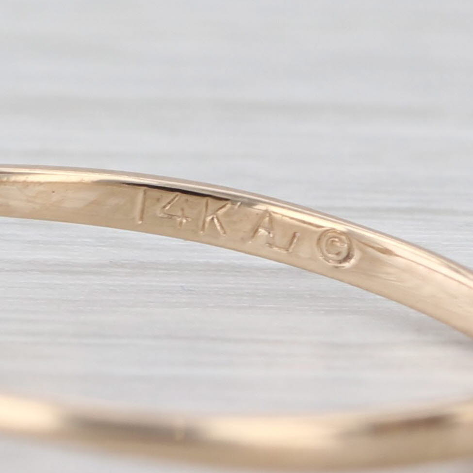 Diamond Accented Open Heart Ring 14k Yellow Gold Size 6