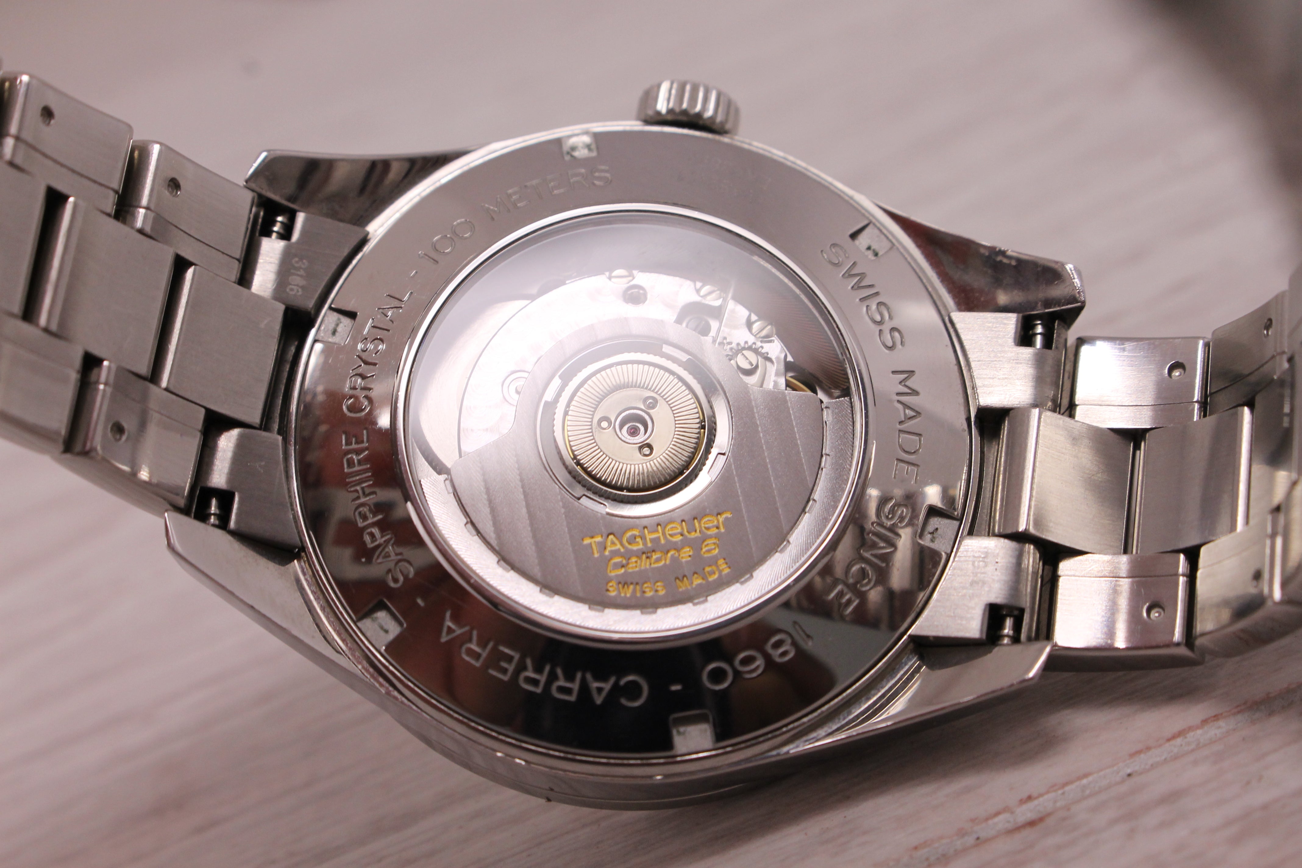 Tag Heuer Carrera Calibre 6 39mm Steel Automatic Mens Watch w/ Bracelet WAS2111