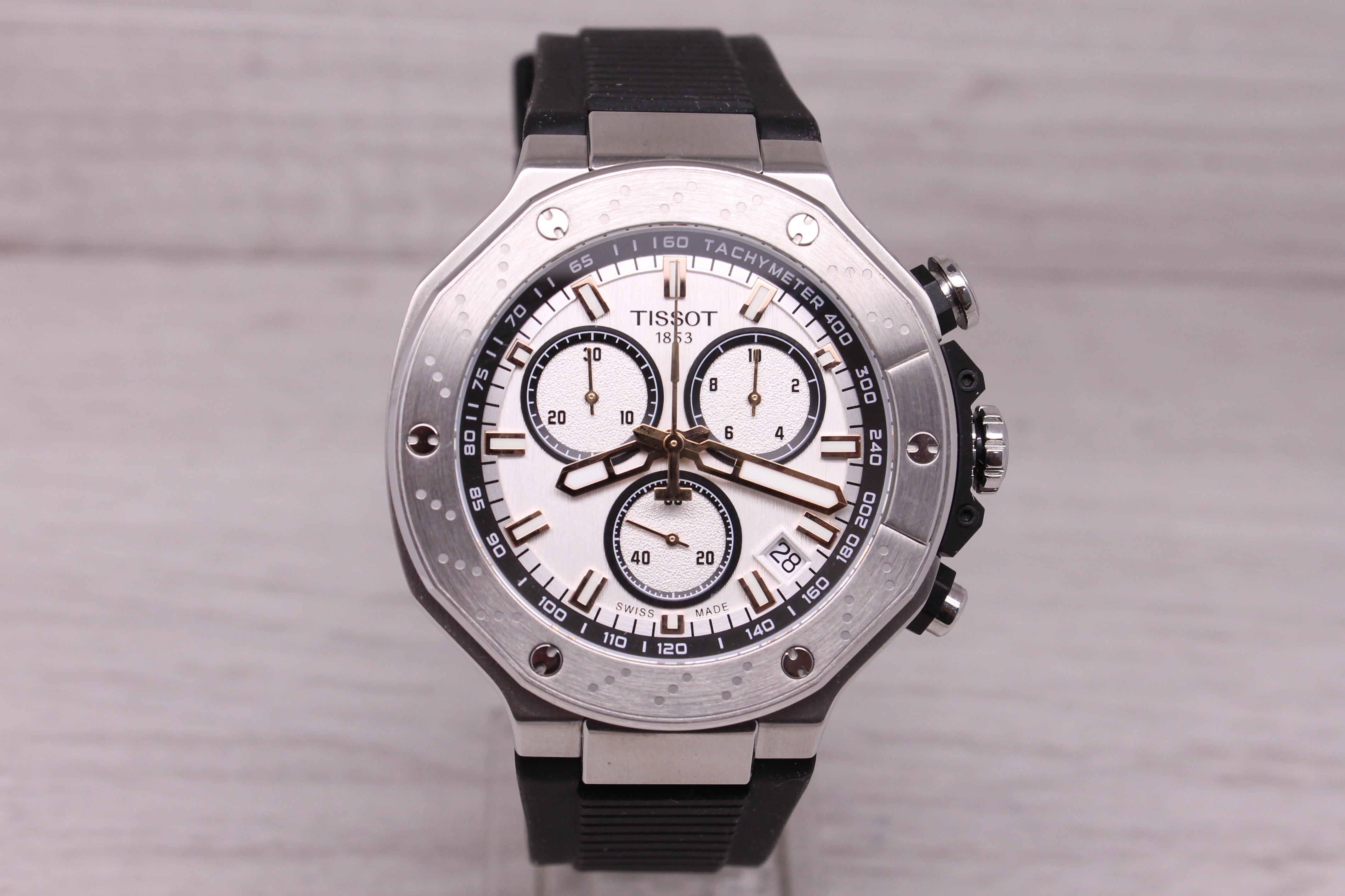Tissot T-Race Chronograph Quartz Watch Stainless Steel T141.417.17.011.00 Swiss