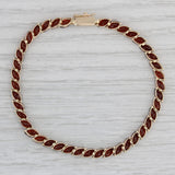 12ctw Garnet Tennis Bracelet 14k Yellow Gold 7.25" 4.3mm
