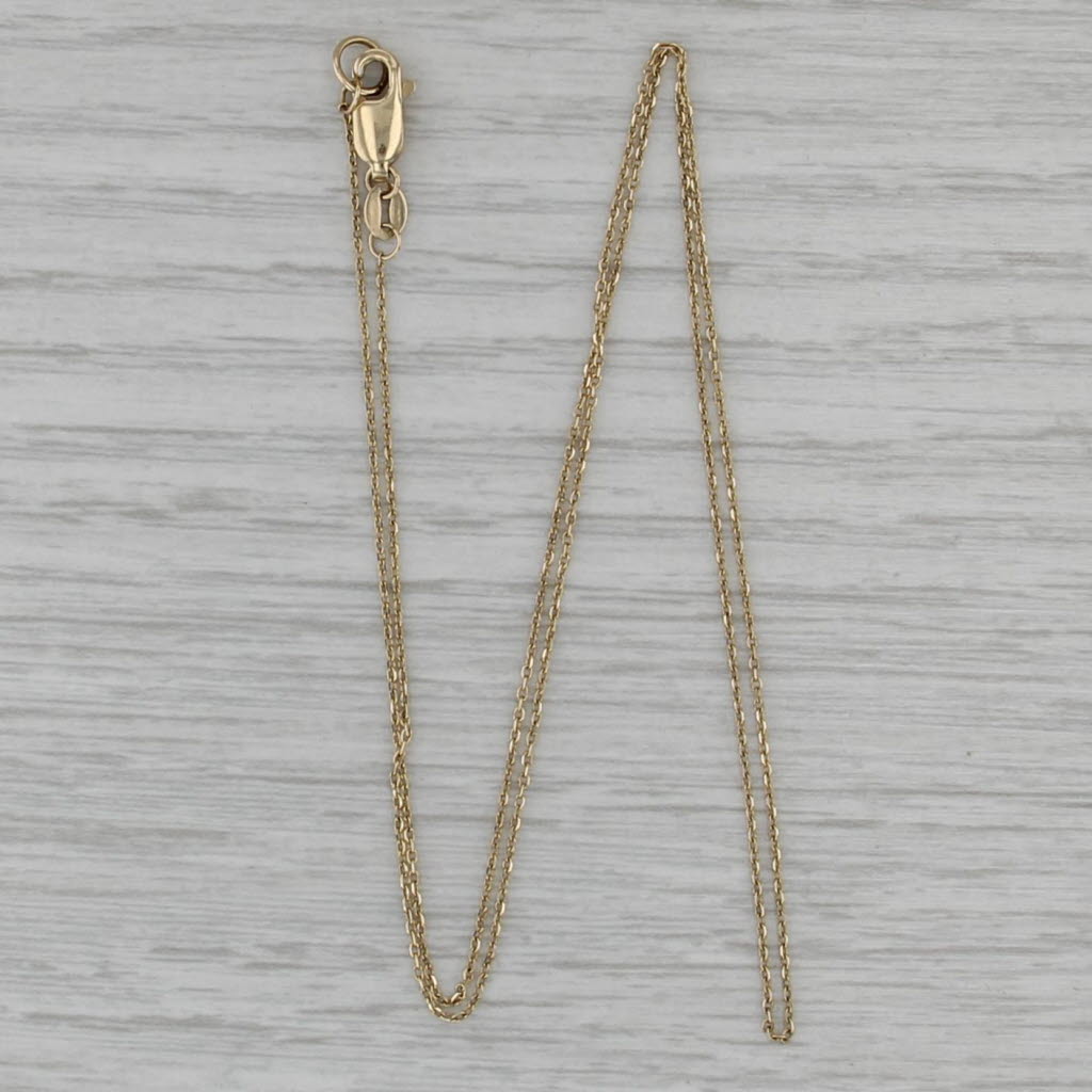 14k Yellow Gold 18" Cable Chain Necklace 0.5mm