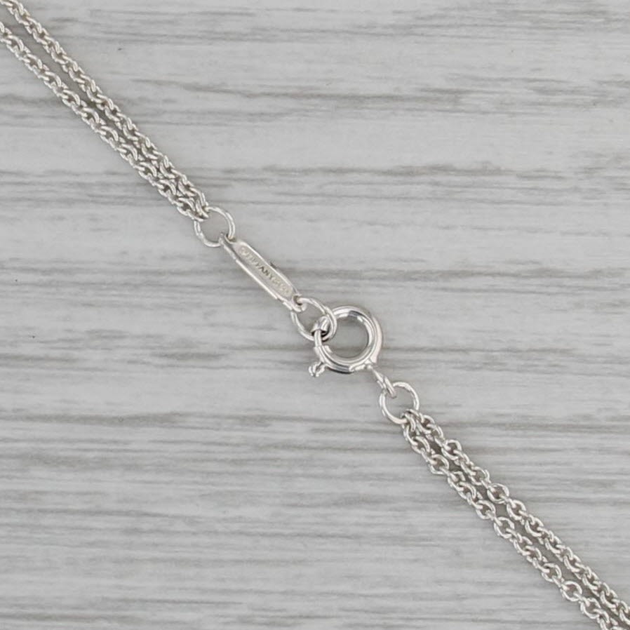 Tiffany & Co Infininity Knot 2-Chain Necklace w/ Box Pouch Bag Sterling Silver