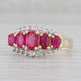 Gray 1.80ctw Lab Created Ruby Diamond Ring 10k Yellow Gold Size 7