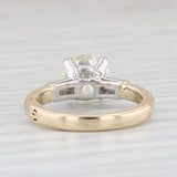 2.17ctw Diamond Engagement Ring 14k Gold Platinum Circle Brilliant Solitaire