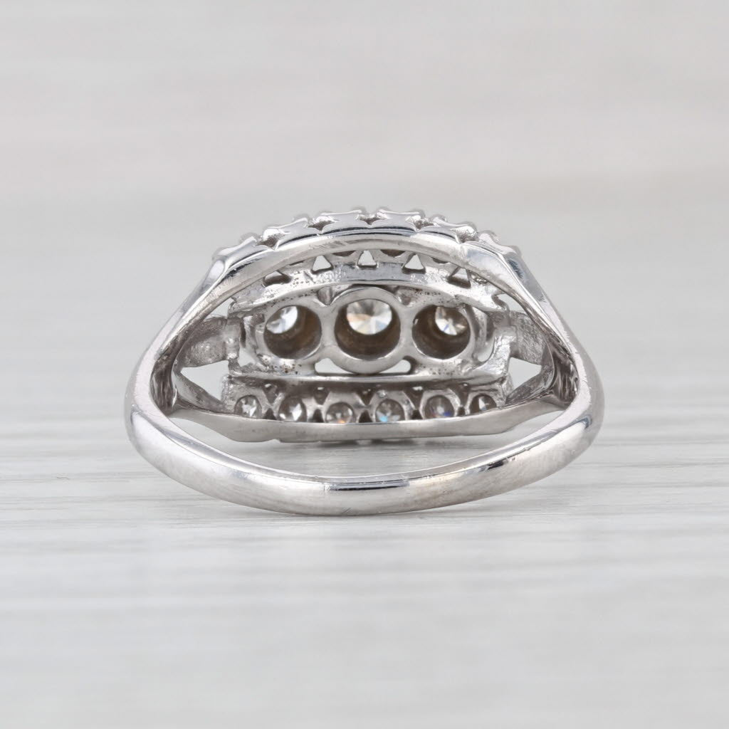Vintage 0.43ctw Diamond Ring 14k White Gold Size 8.5 Bridal