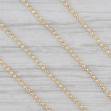 Bead Chain Necklace 10k Yellow Gold 17.5" 1mm