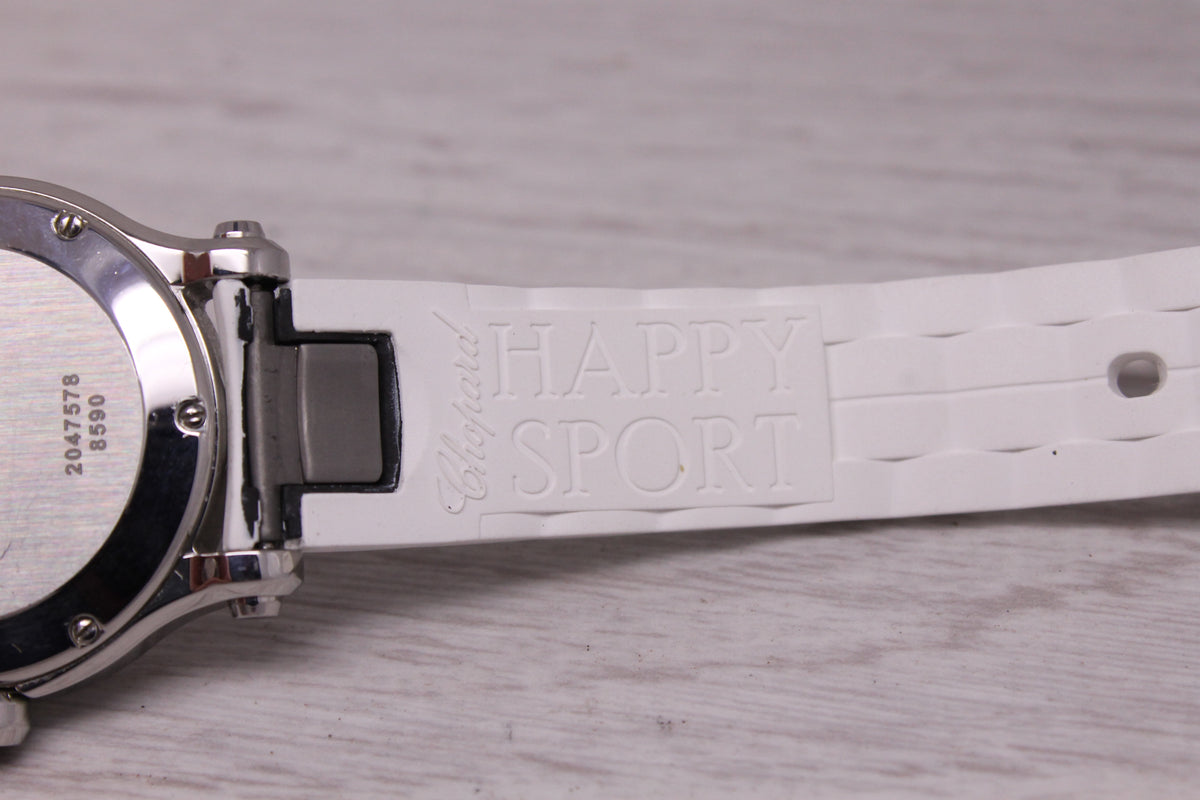 Chopard Happy Sport Floating Diamonds 30mm Steel Quartz Watch ref. 8590 Swiss