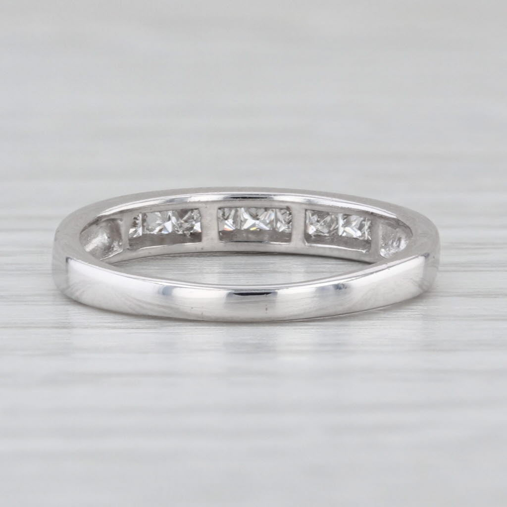 0.30ctw Diamond Wedding Band 14k White Gold Stackable Ring Size 5