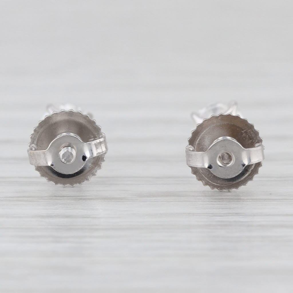 Novello 0.52ctw Lab Grown Diamond Stud Earrings 14k White Gold Studs Screw Back