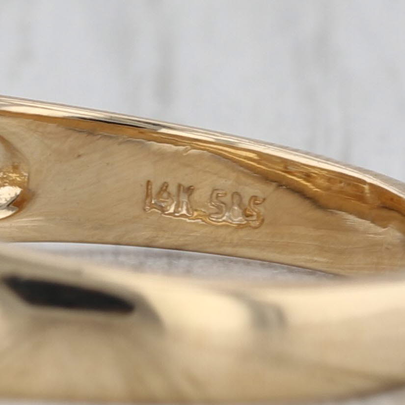0.30ctw Beveled Diamond Ring 14k Yellow Gold Size 10.25 Men's Wedding Band