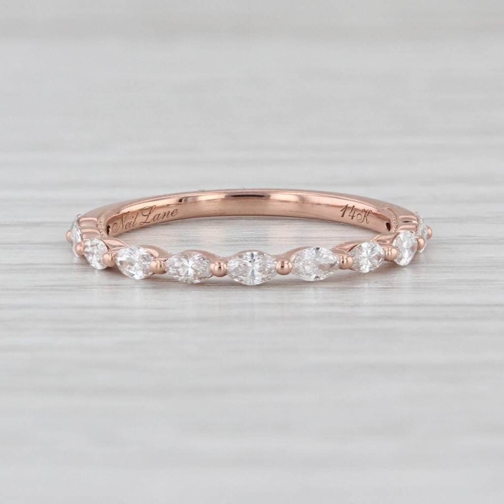 Neil Lane 0.48ctw Diamond Stackable Ring 14k Rose Gold Wedding Anniversary Band