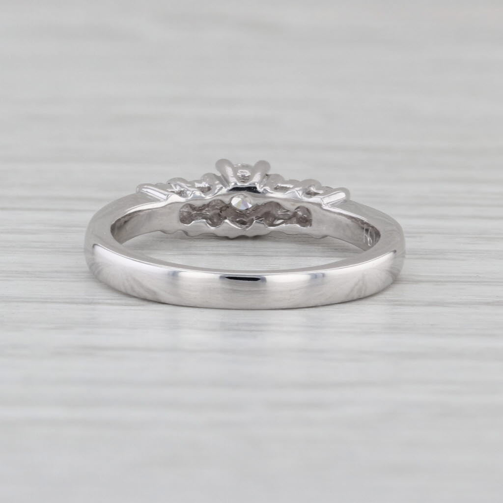 0.33ctw Diamond Engagement Ring 14k White Gold Size 6 Stackable 5-Stone