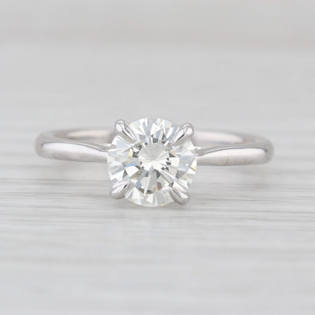 1.35ctw GIA Round Diamond Engagement Ring 950 Platinum Size 6.5