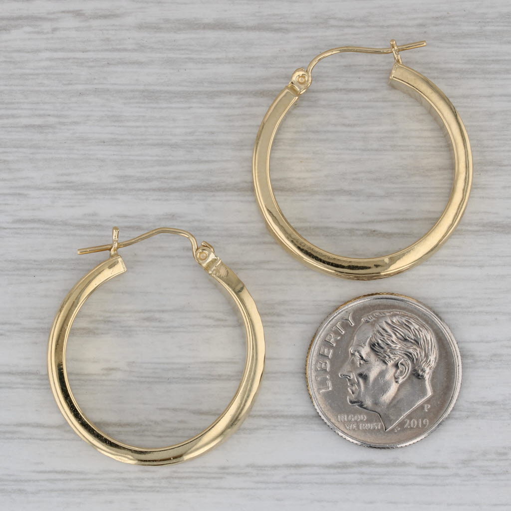 Gray Round Textured Hoop Earrings 18k Yellow Gold Snap Top Hoops