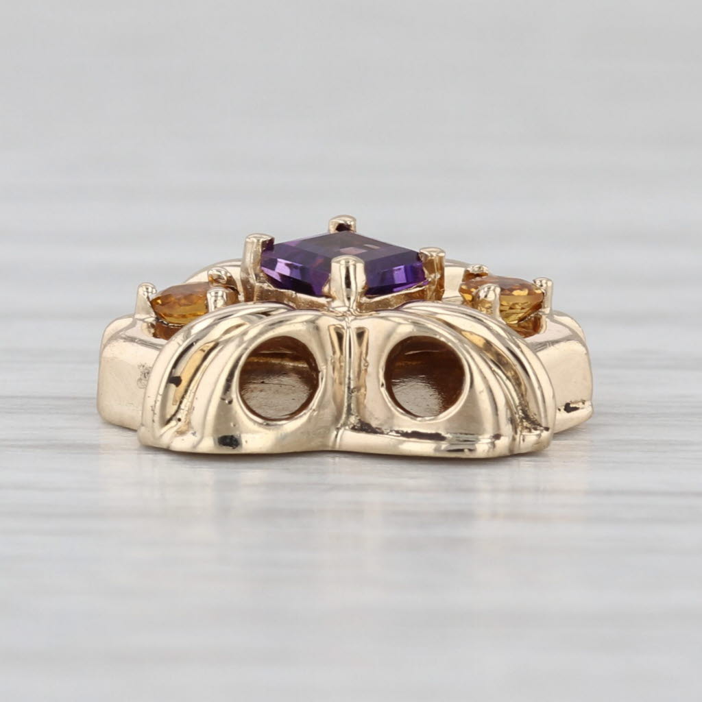 Richard Klein 0.44ctw Amethyst Citrine Slide Bracelet Charm 14k Gold KLJCI