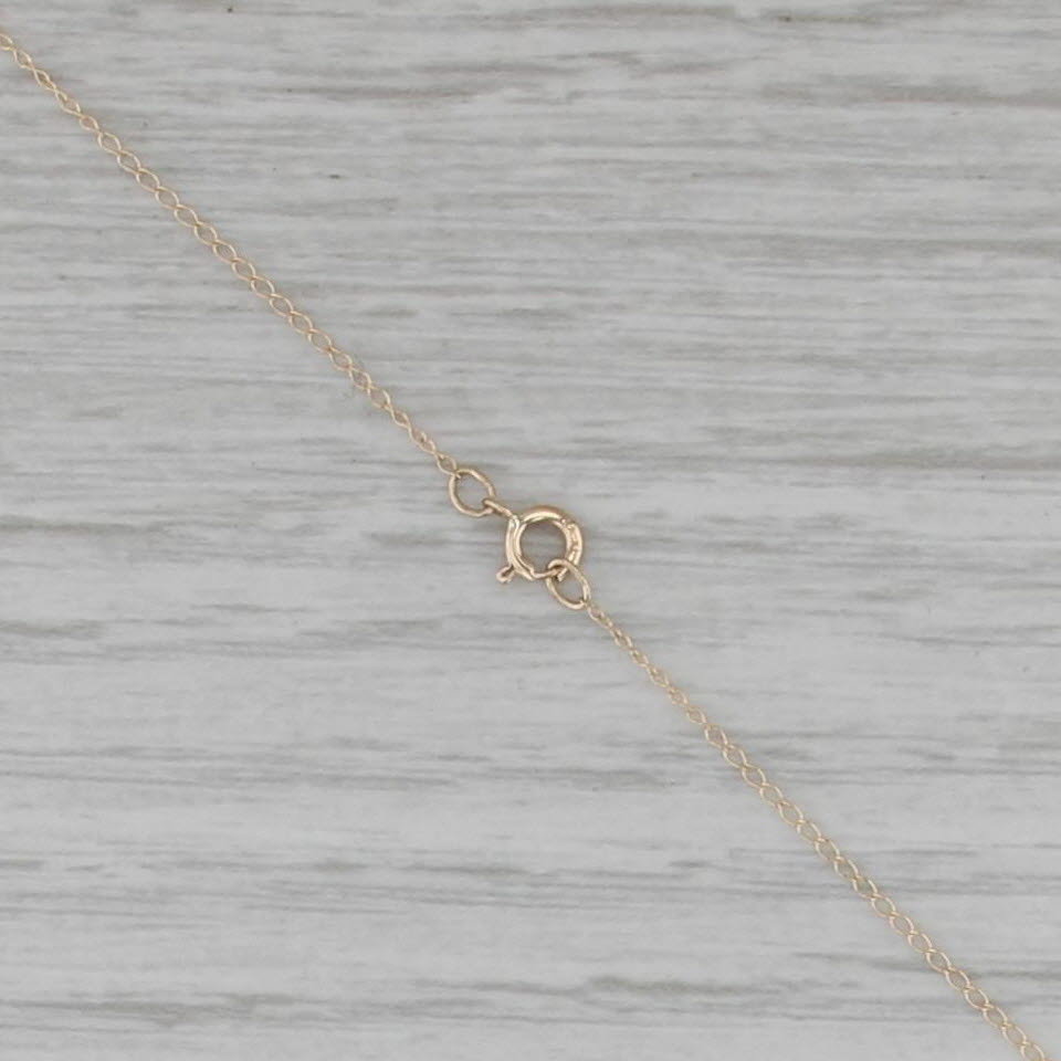 4.50ct Pear Citrine Solitaire Pendant Necklace 14k Gold 18.25" Curb Chain