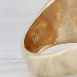 Light Gray Diamond Lions Head Ring 14k Yellow Gold Size 9.75 VS2