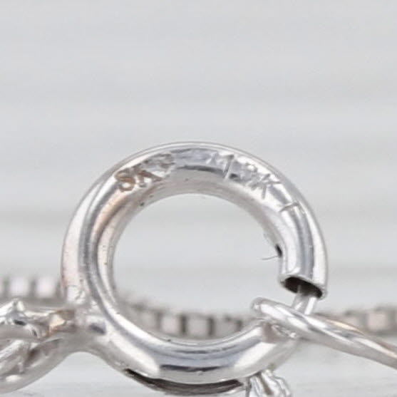 Box Chain Necklace 10k White Gold 18.5" 0.5mm