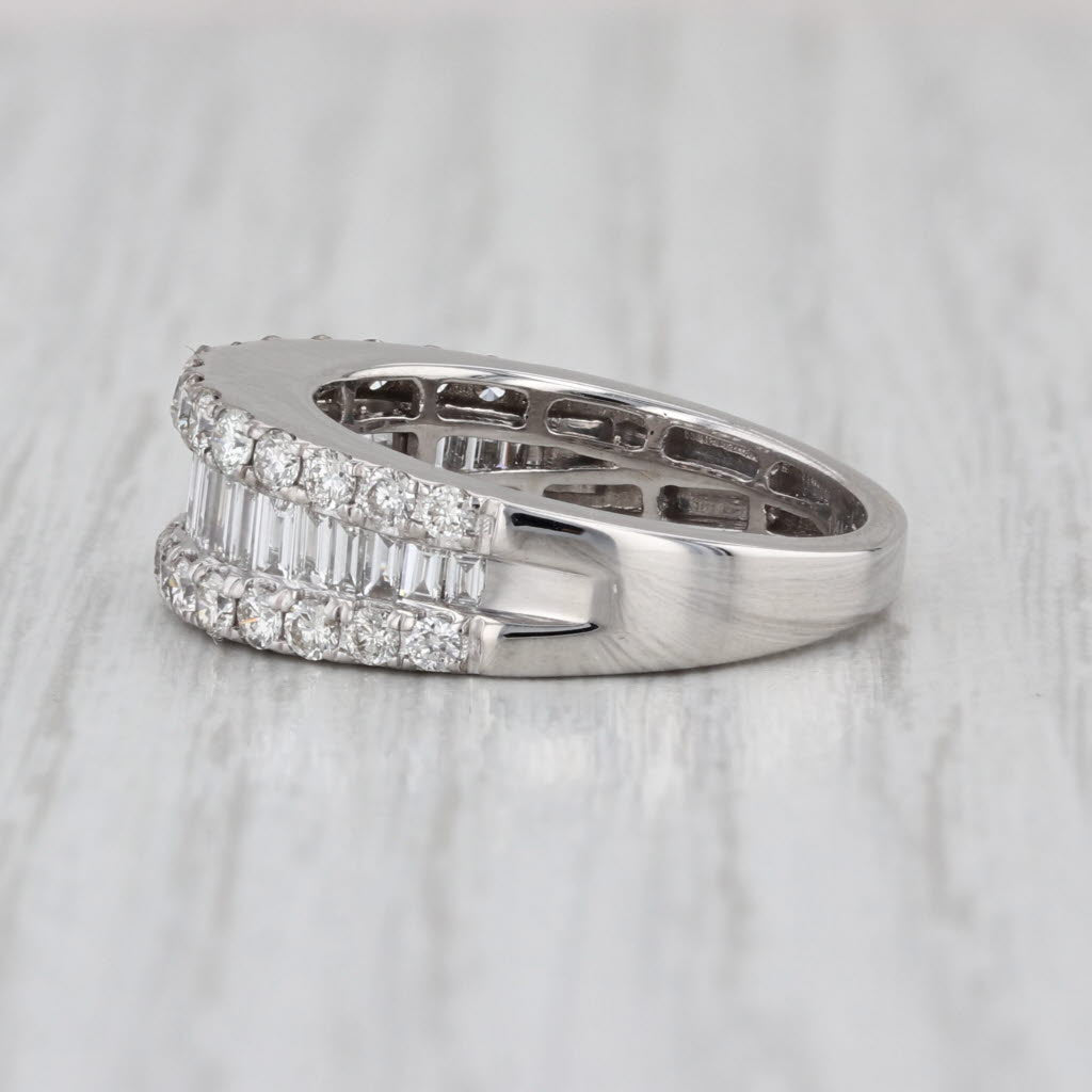 1.58ctw Diamond Ring 14k White Gold Size 6 Wedding Anniversary Band