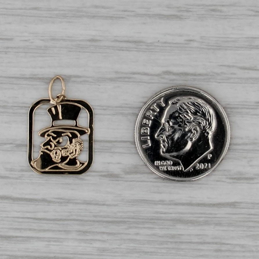 Wake Forest University Demon Deacons Mascot Charm 14k Yellow Gold Small Pendant