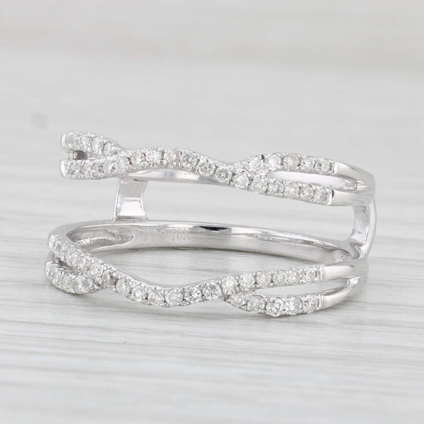 0.30ctw Diamond Ring Jacket Enhancer 10k White Gold Size 7-7.25 Bridal Wedding