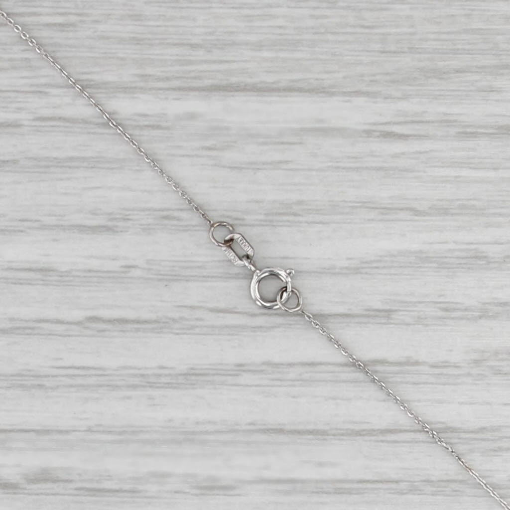 0.63ctw Diamond Marquise Drop Pendant Necklace 18k White Gold 17.5" Cable Chain
