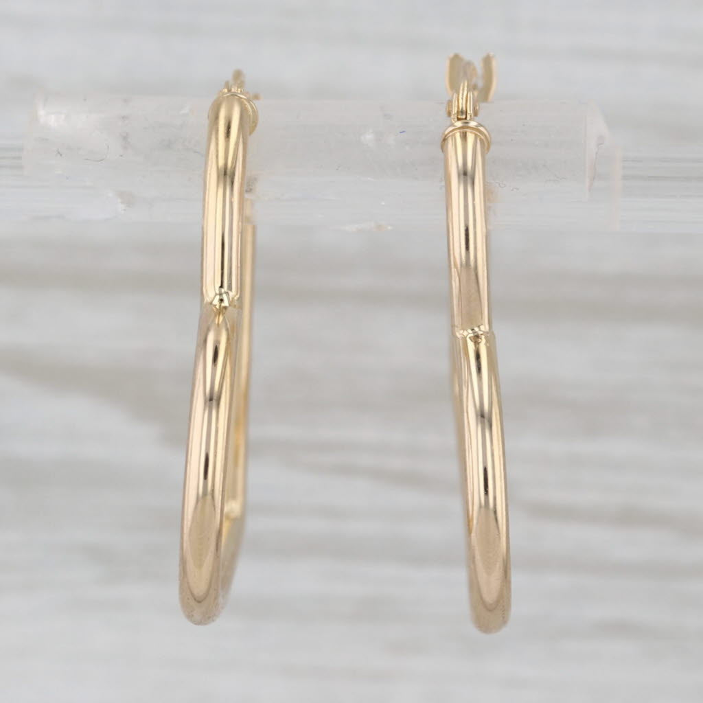 Heart Hoop Earrings 14k Yellow Gold Snap Top Hoops