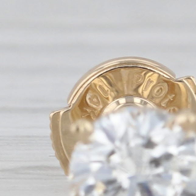 2ctw GIA Round Solitaire Classic Diamond Stud Earrings 14k Yellow Gold Studs H