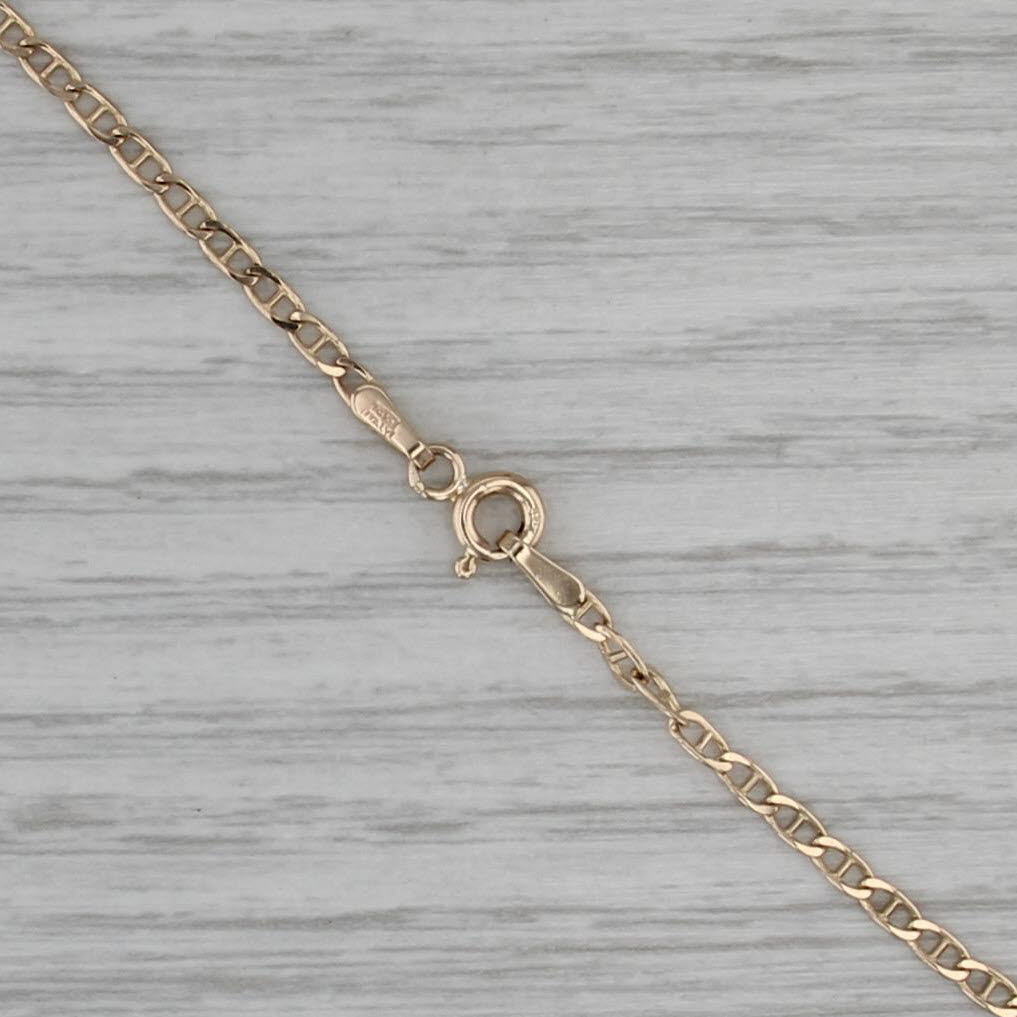 Anchor Mariner Chain Necklace 14k Yellow Gold 24.25" 2.1mm