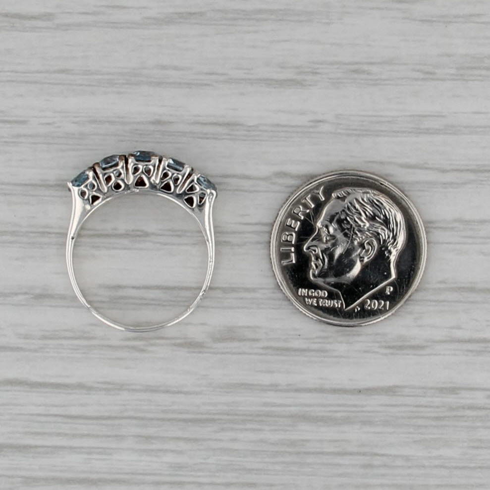 1.40ctw Lab Created Spinel Ring Sterling Silver Size 4.25 Stackable