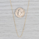 18" 0.5mm Box Chain Necklace 18k Yellow Gold Italy