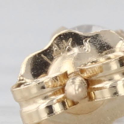 0.29ctw Diamond Stud Earrings 14k Yellow Gold Screw Back Studs Round Solitaires