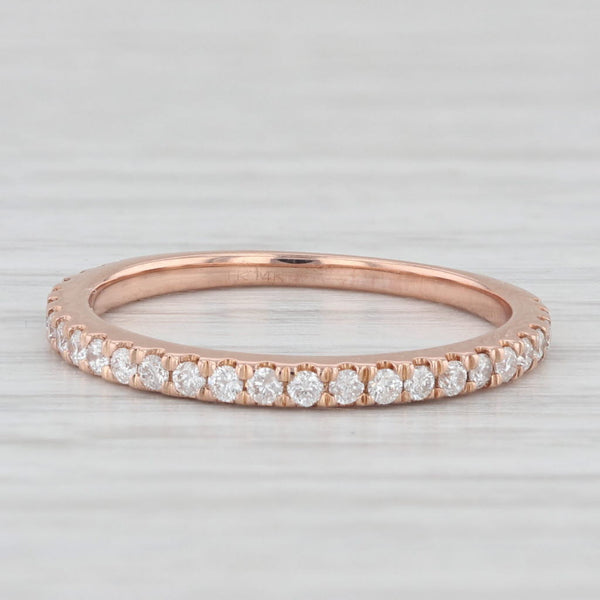 0.33ctw Diamond Wedding Band 14k Rose Gold Size 6 Stackable Anniversary