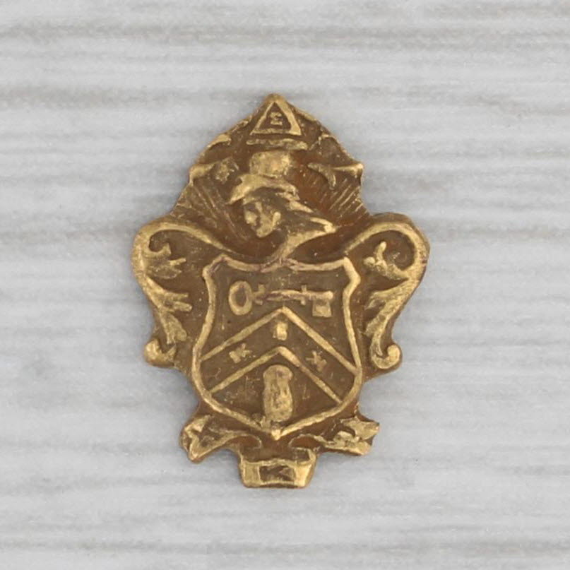 Gray Vintage Kappa Kappa Gamma Fraternity Vintage Emblem Crest Signet