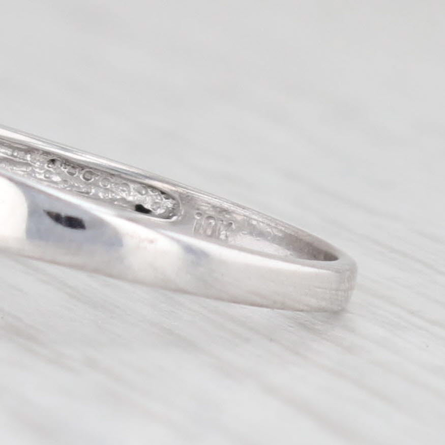 Light Gray 0.23ctw Yellow White Diamond Heart Ring 10k White Gold Size 8