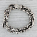 Gray Konstantino Classic Ornate Cable Chain Bracelet Sterling Silver 7.5" 15.3mm